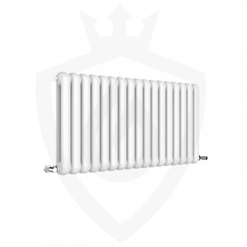 1032mm (w) x 600mm (h) "Elias" White Horizontal Column Radiator (17 Sections)