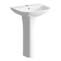 Parma Full Pedestal Basin 560mm (w) x 835mm (h) - 1 Tap Hole