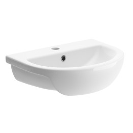 Varese Semi Recessed Basin 500mm (w) x 150mm (h) - 1 Tap Hole