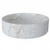 Lucca 355mm Marble Effect Ceramic Round Washbowl & Waste