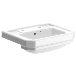Bari Semi Recessed Basin 500mm (w) x 450mm (h) - 2 Tap Hole