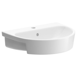 Trento Semi Recessed Basin 555mm (w) x 185mm (h) - 1 Tap Hole