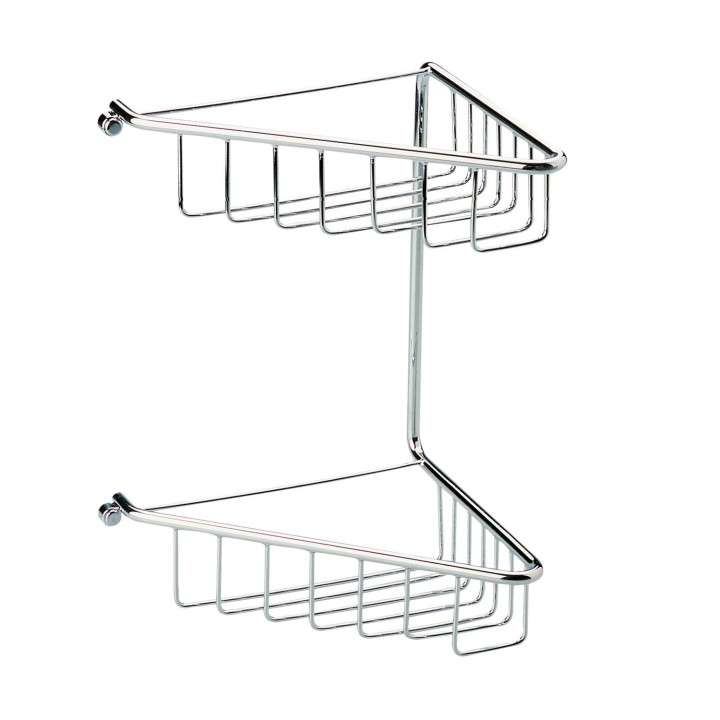 Crux Chrome 2-Tier Corner Shower Caddy