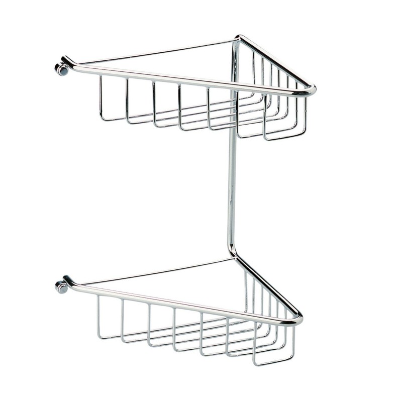 Crux 2Tier Corner Shower Caddy Chrome