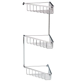 Crux Chrome 3-Tier Corner Shower Caddy