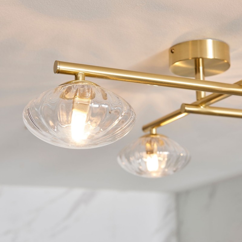 Castor Ceiling Light - Brushed Brass