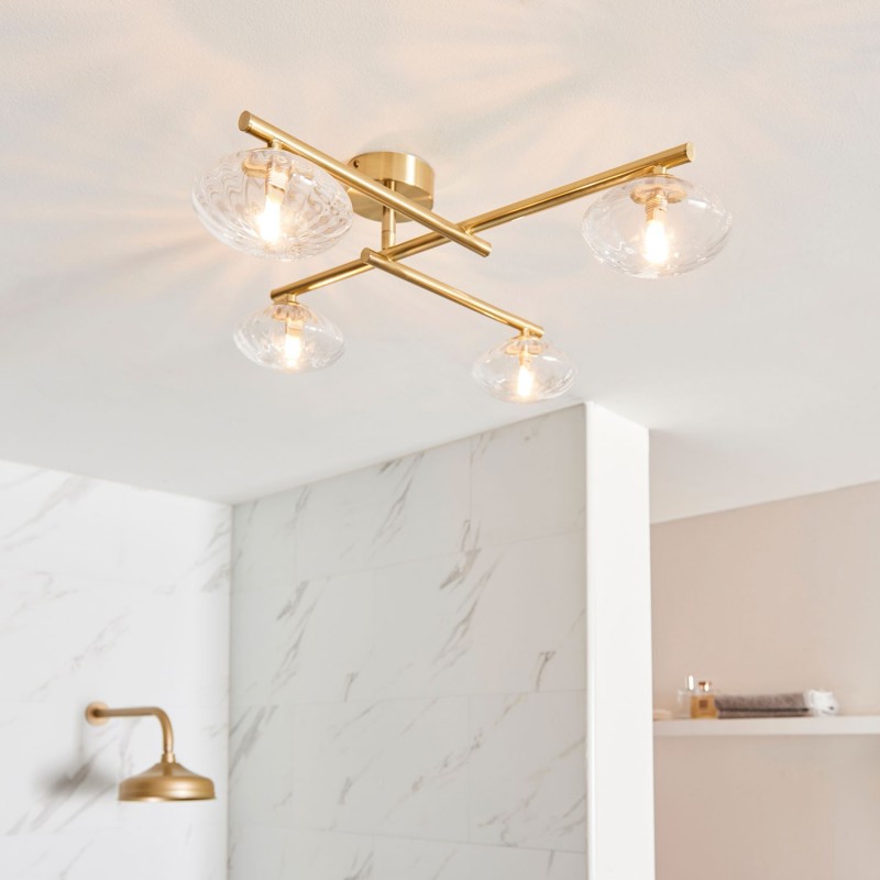 Castor Ceiling Light - Brushed Brass