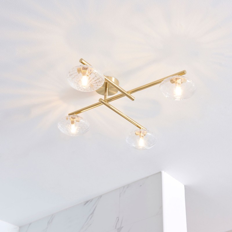 Castor Ceiling Light - Brushed Brass