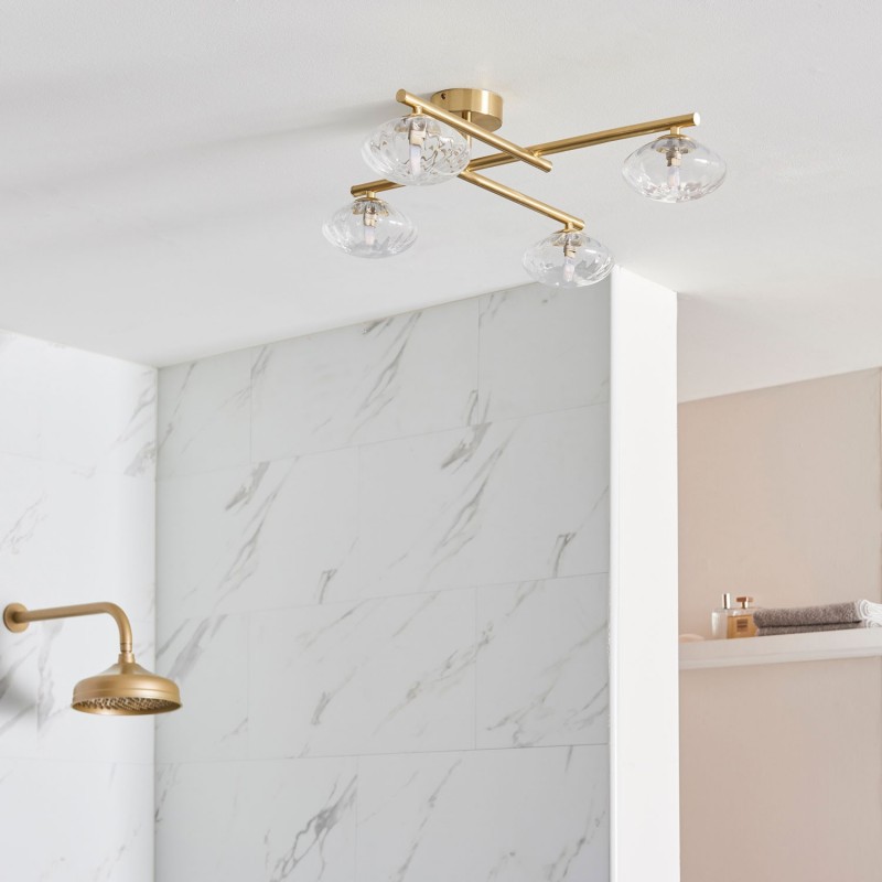 Castor Ceiling Light - Brushed Brass