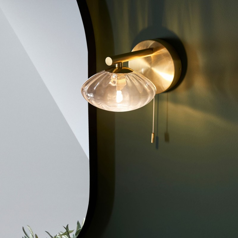 Castor Wall Light - Brushed Brass