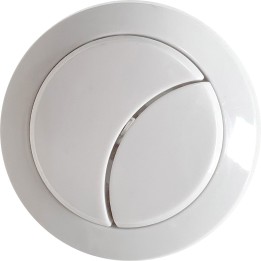 Round Dual Flush Matt White Toilet Push Button (Cable) - 48mm(w)