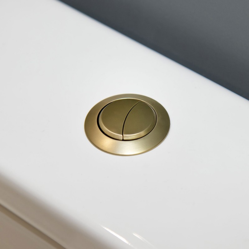 Dual Push Button Cover (Cable) - Brushed Brass