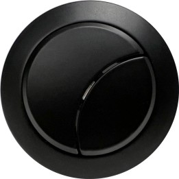 Round Dual Flush Matt Black Toilet Push Button (Cable) - 48mm(w)