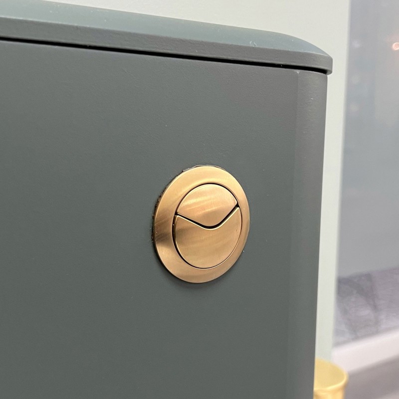 Dual Push Button Cover (Rod) - Brushed Brass