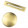 Free Standing Bath Overflow and Waste Cover - Brushed Brass