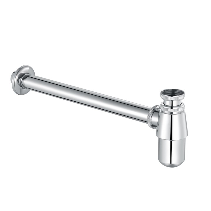Chrome Traditional Bottle Trap Including Extension & Flange