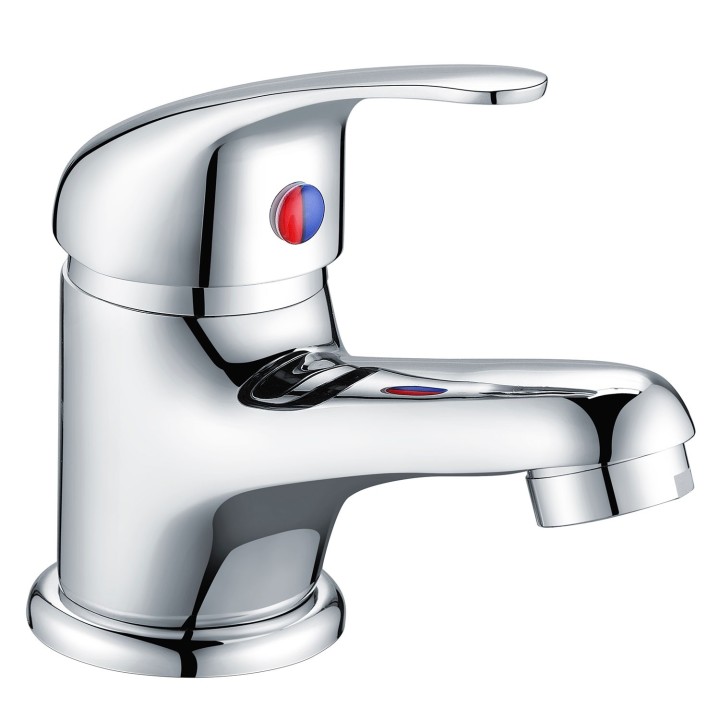 Istabraq Chrome Mono Cloakroom Basin Mixer Tap & Waste