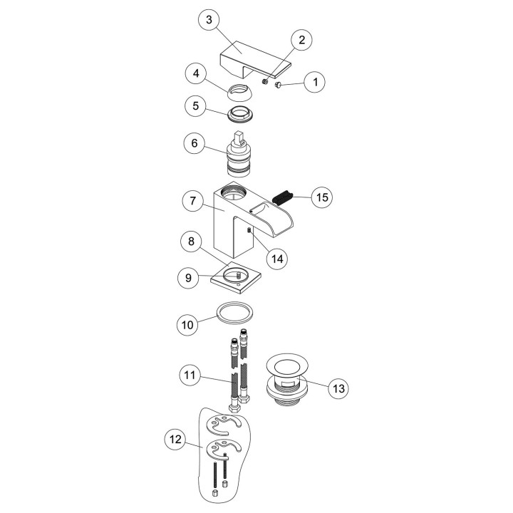 Arrogate Chrome Mono Basin Mixer Tap & Waste
