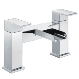 Arrogate Chrome Twin Lever Deck Mounted Bath Filler Tap