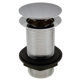 Chrome Mushroom Design Click Clack Basin Waste - Unslotted