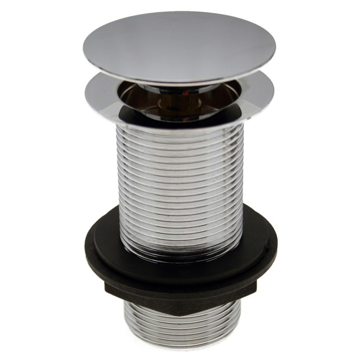 Chrome Mushroom Design Click Clack Basin Waste - Unslotted
