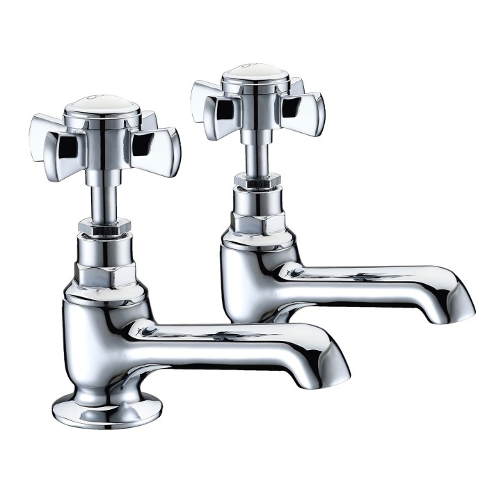 Shergar Chrome Hot & Cold Basin Pillar Taps