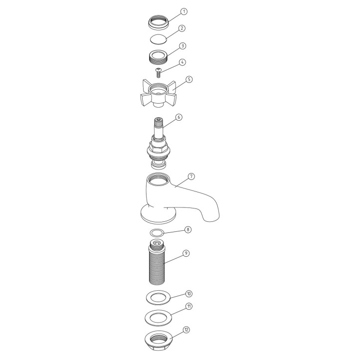 Shergar Chrome Hot & Cold Basin Pillar Taps