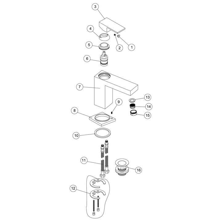 Secretariat Chrome Basin Mixer Tap & Waste