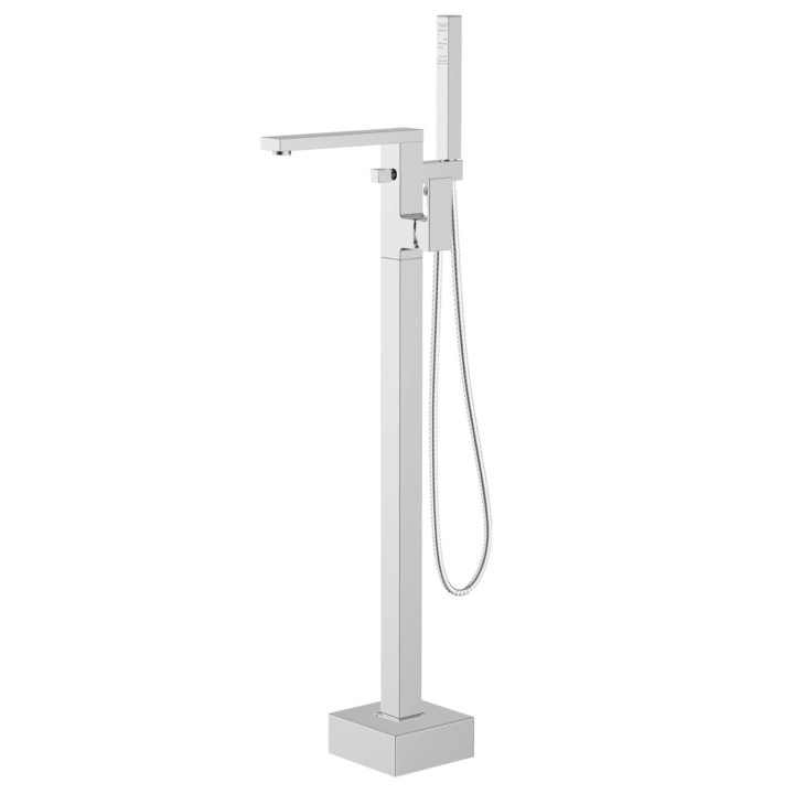 Secretariat Chrome Freestanding Single Lever Bath/Shower Mixer & Hand Shower