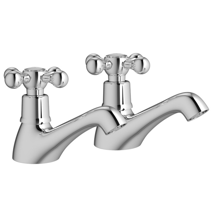 Enable Chrome Hot & Cold Basin Pillar Taps