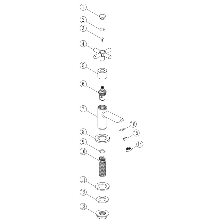 Mordred Chrome Hot & Cold Basin Taps