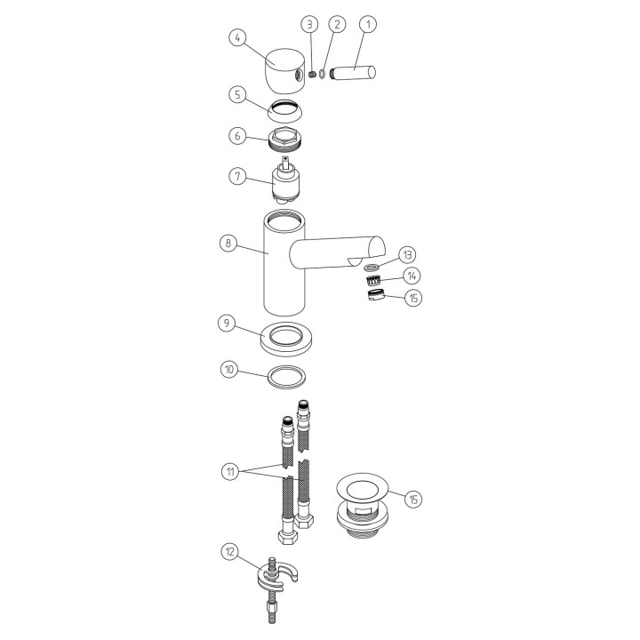 Zenyatta Chrome Basin Mixer Tap & Waste