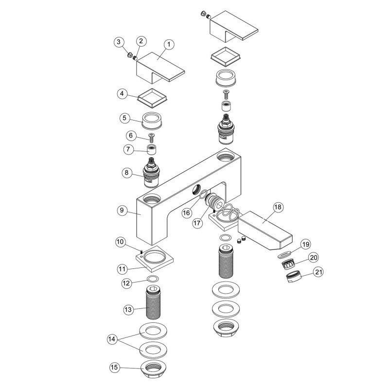 Kelso Bath Filler - Chrome