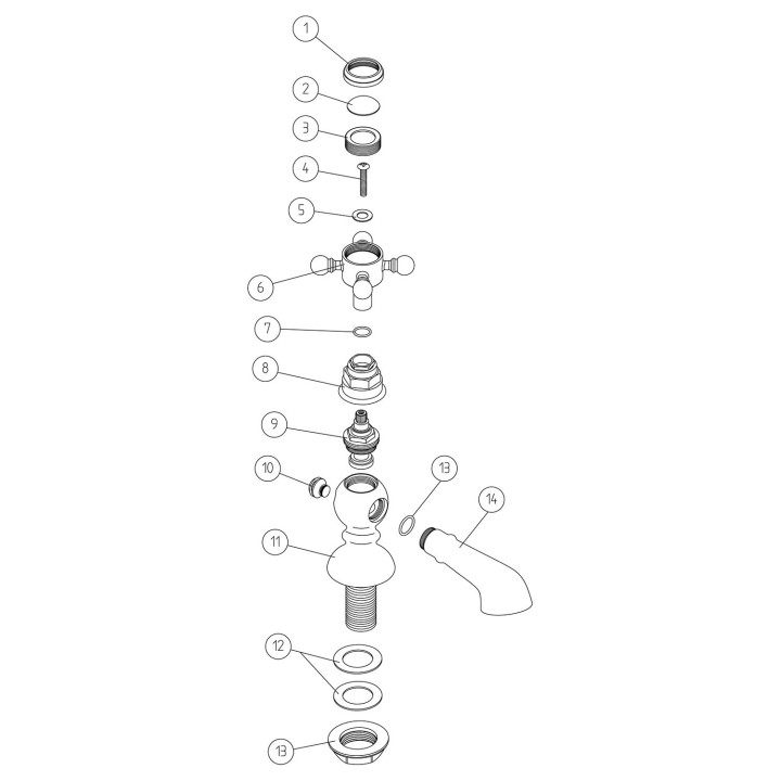 Justify Chrome Hot & Cold Basin Pillar Taps