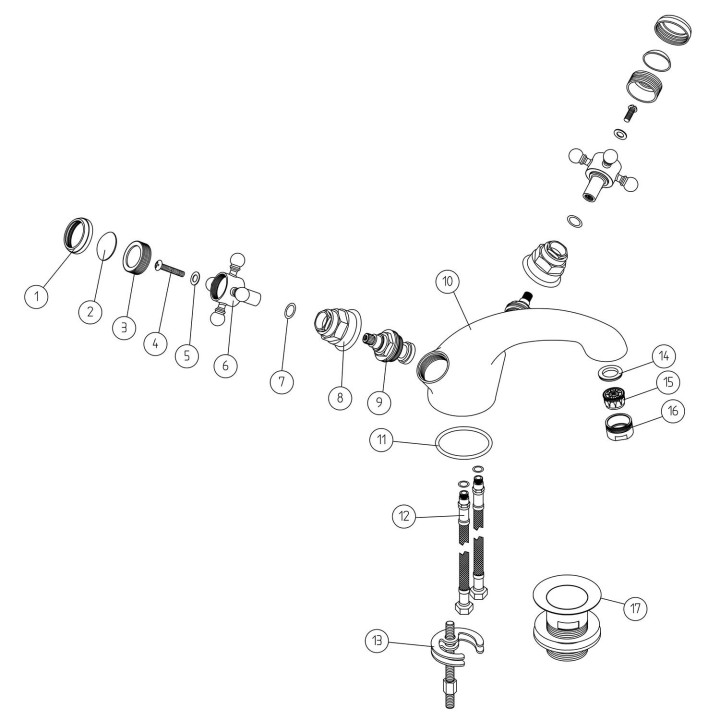 Justify Chrome Basin Mixer Tap & Waste