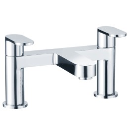 Citation Chrome Twin Lever Deck Mounted Bath Filler Tap