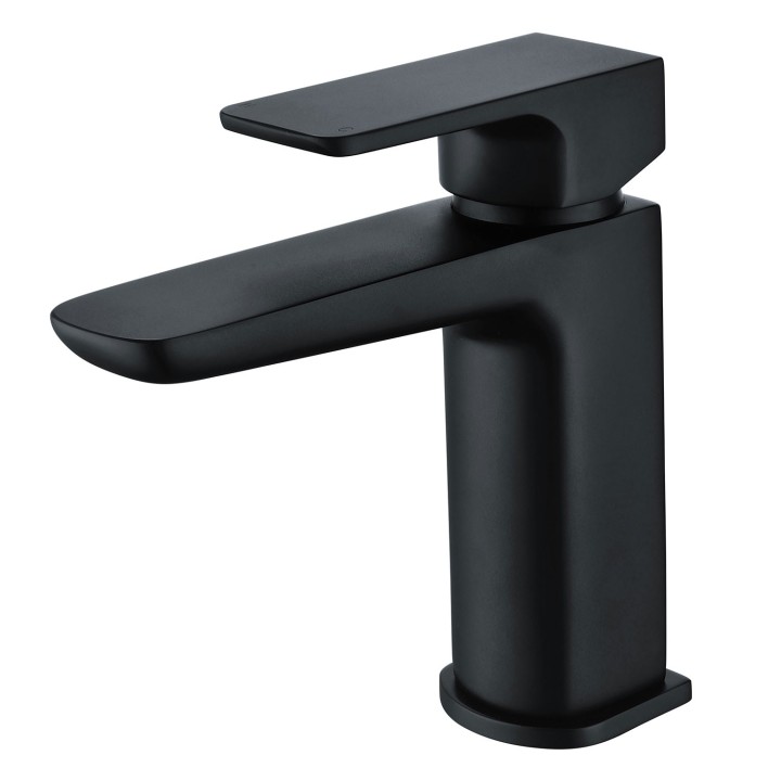 Marengo Matt Black Basin Mixer Tap & Waste