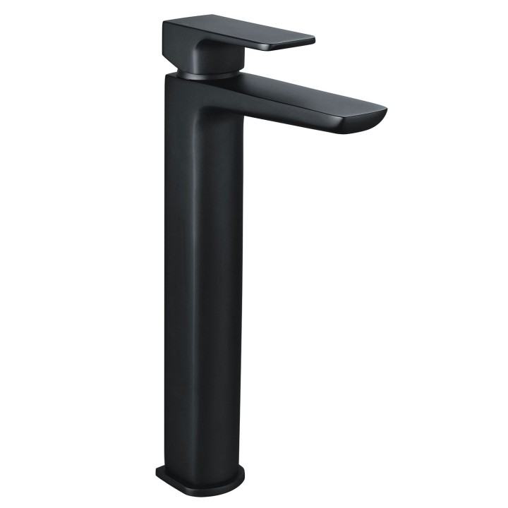 Marengo Matt Black High Rise Mono Basin Mixer Tap