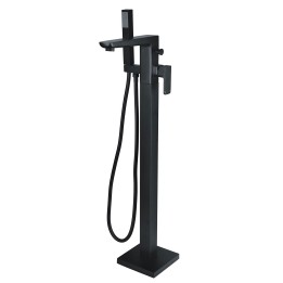 Marengo Matt Black Freestanding Single Lever Bath/Shower Mixer & Hand Shower