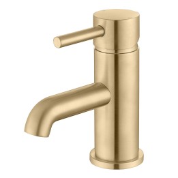 Winx Brushed Brass Mono Basin Mixer Tap & Waste