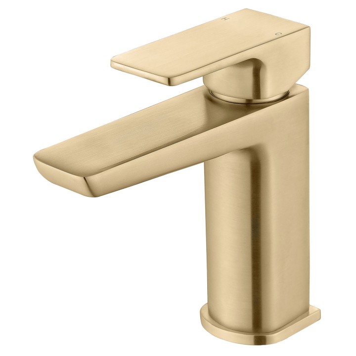 Marengo Brushed Brass Basin Mixer Tap & Waste