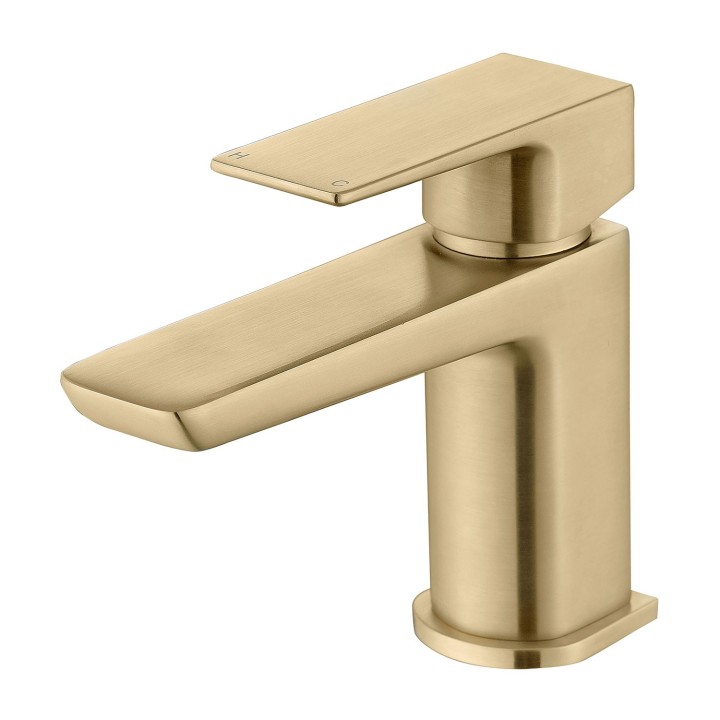 Marengo Brushed Brass Cloakroom Basin Mixer Tap & Waste
