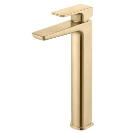 Marengo Brushed Brass High Rise Mono Basin Mixer Tap