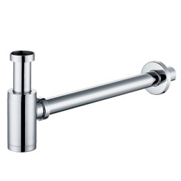 Chrome Modern Bottle Trap Including Extension & Flange