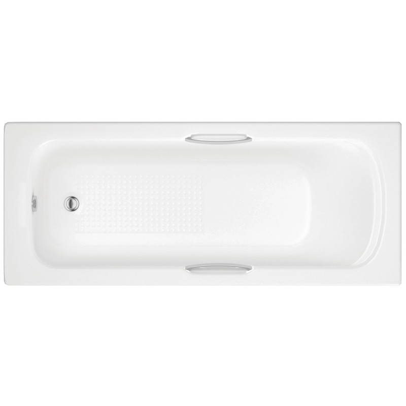 Mustang Single Ended  2 Tap Hole Bath With Twin Grip Textured Base 8mm 1700mm(l) x 700mm(w) x 510mm(h)