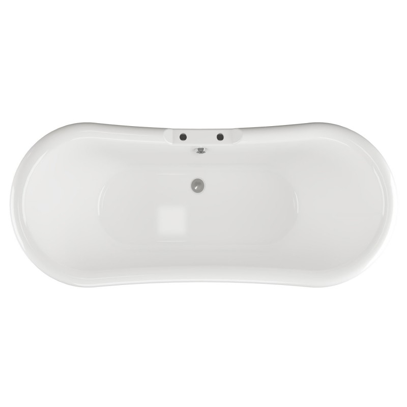 Montero Freestanding 1760mm(l) x 700mm(w) x 720mm(h) 2 Tap Hole Bath With Base - White