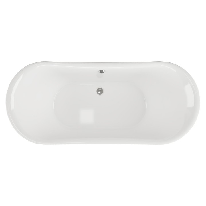 Vitara Freestanding Double Ended Traditional Bath with Chrome Feet - 1760mm(l) x 710mm(w) x 775mm(h)
