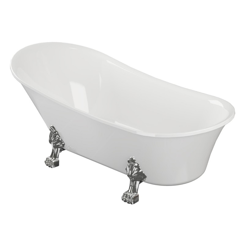 Sigmo Freestanding 1620mm(l) x 700mm(w) x 770mm(h) Bath With Feet