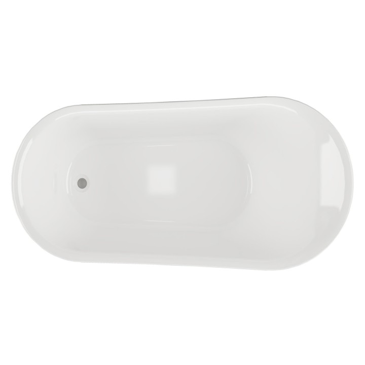 Sigmo Freestanding Single Ended Traditional Bath with Chrome Feet -1620mm(l) x 700mm(w) x 770mm(h)