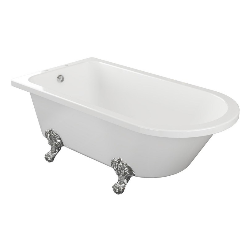 Aspen Freestanding 1700mm(l) x 750mm(w) x 650mm(h) 2 Tap Hole Corner Bath With Feet